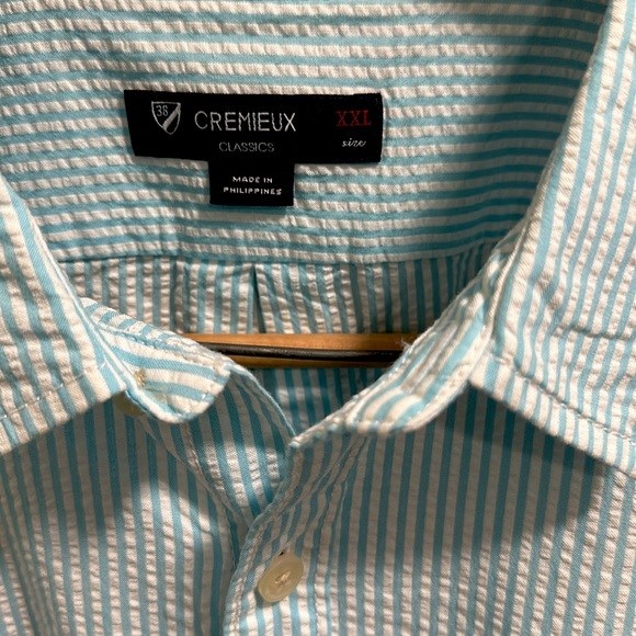 Cremieux Classics lite green and white stripes XXL - Picture 3 of 5